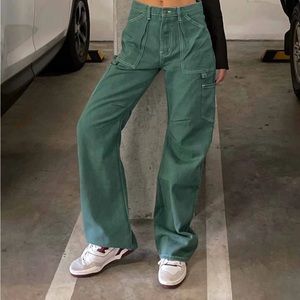 Princess Polly Green Cargo Pants